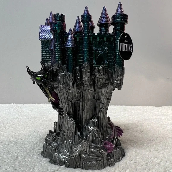 B&BW Disney Villains Maleficent Black & Purple Dragon Castle Candle Holder - Picture 5 of 12